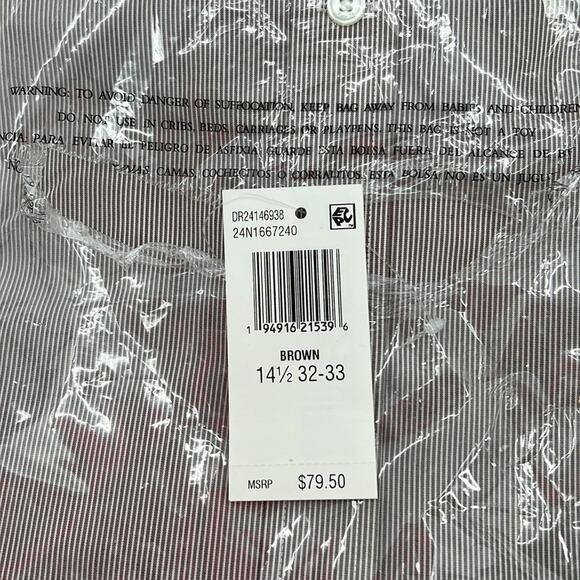 Tommy Hilfiger Cooling Fabric Athletic Fit - Brown/White - Small - New with tags - Picture 5 of 6